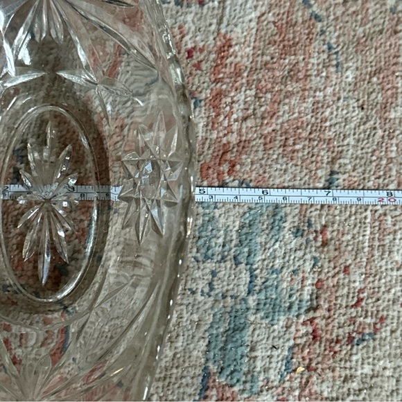 Vintage Clear Glass Dish Stars Banana Split Ice Cream Mid Century - Picture 6 of 6